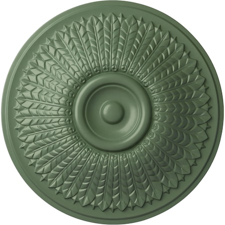 Ekena Millwork Modena Ceiling Medallion (Fits Canopies up to 5 1/4"), 23 1/2"OD x 3 1/2"P, Athenian Green CM23MOAGF